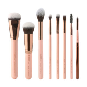 Complete Face Brush Set - Rose Gold, 8 elegant brushes