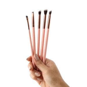 Eye Essential Brush Set - Rose Gold, 5 elegant brushes