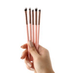 Mini Detail Brush Set - Rose Gold, 5 elegant brushes