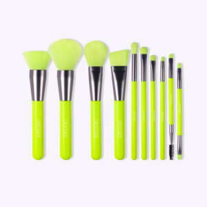 Docolor, Neon Green -10 Pieces Synthetic Brush Set